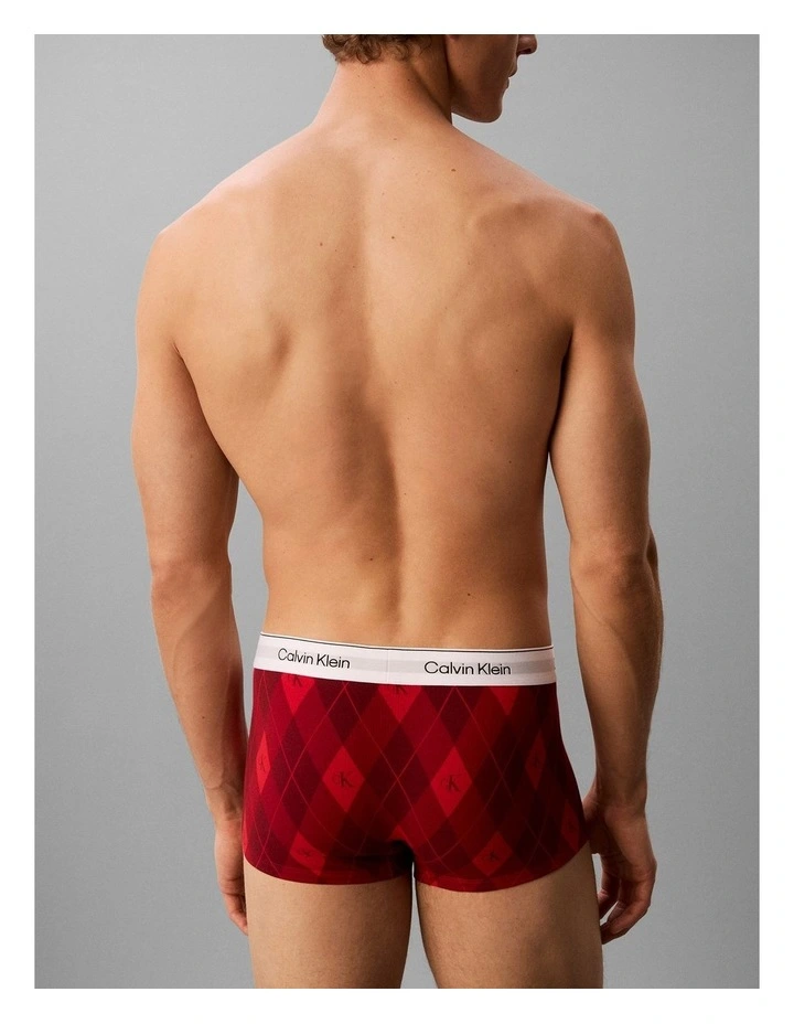 Icon Cotton Stretch Low Rise Trunk 3 Pack in Multi image 3
