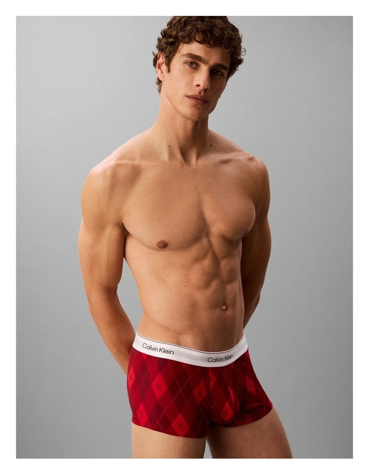 Icon Cotton Stretch Low Rise Trunk 3 Pack in Multi image 4