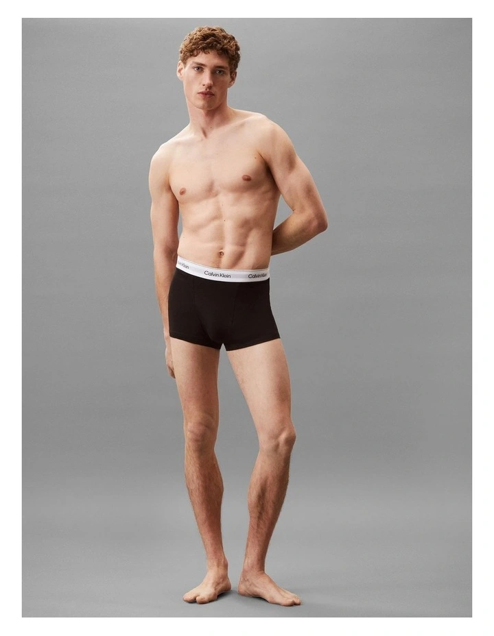 Icon Cotton Stretch Trunks 5 Pack in Multi image 4