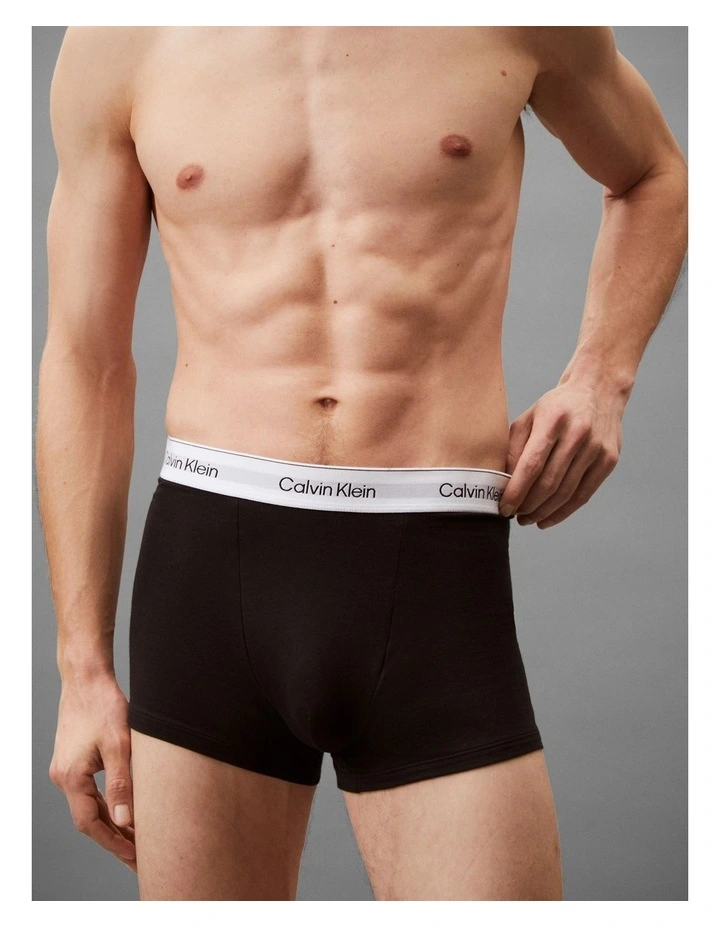 Icon Cotton Stretch Trunks 5 Pack in Multi image 5