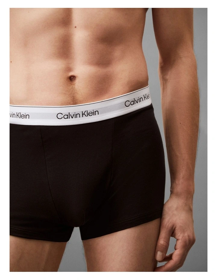 Icon Cotton Stretch Trunks 5 Pack in Multi image 6