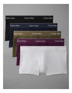 Icon Cotton Stretch Low Rise Trunks 5 Pack in Multi