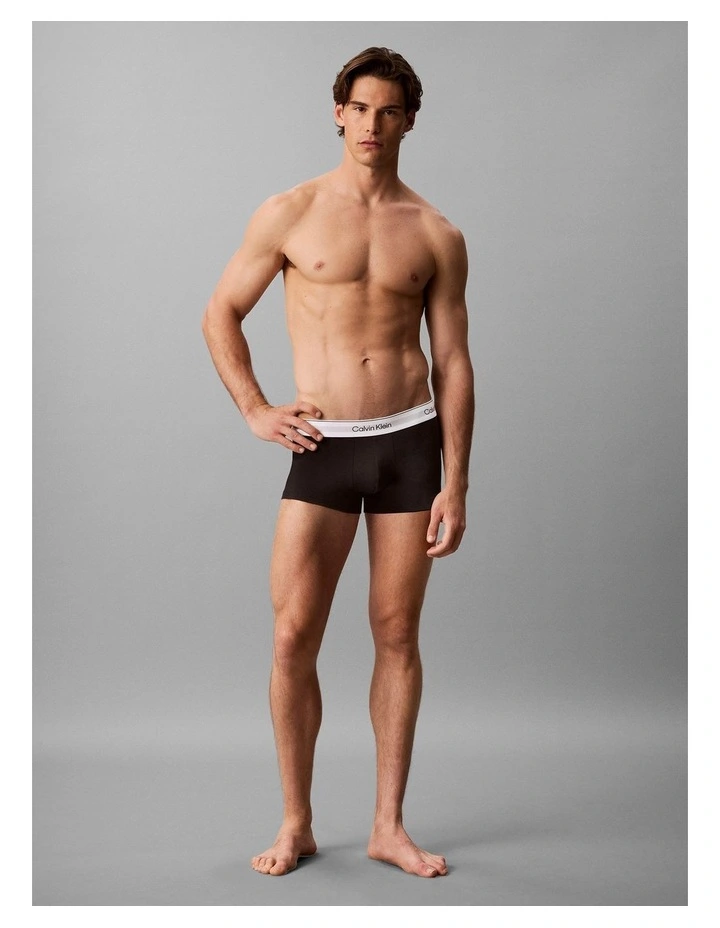 Icon Cotton Stretch Low Rise Trunks 5 Pack in Multi image 2