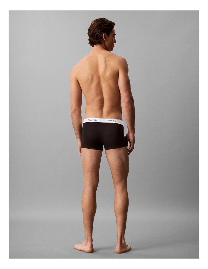 Icon Cotton Stretch Low Rise Trunks 5 Pack in Multi image 3