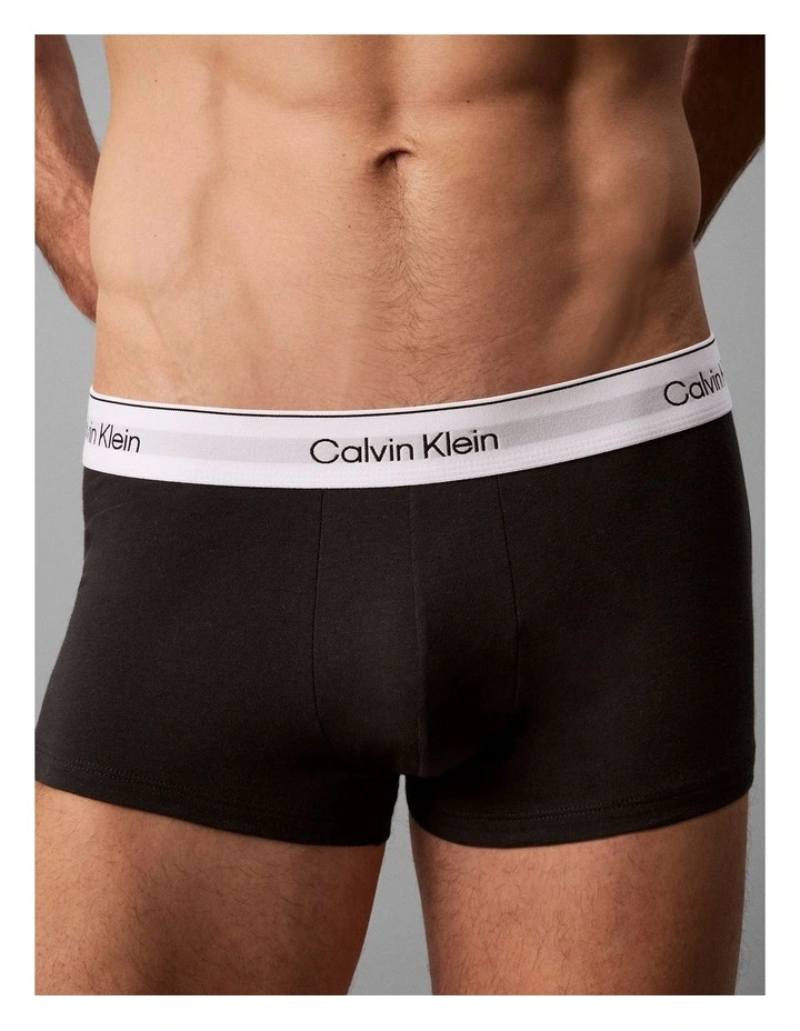 Icon Cotton Stretch Low Rise Trunks 5 Pack in Multi image 5