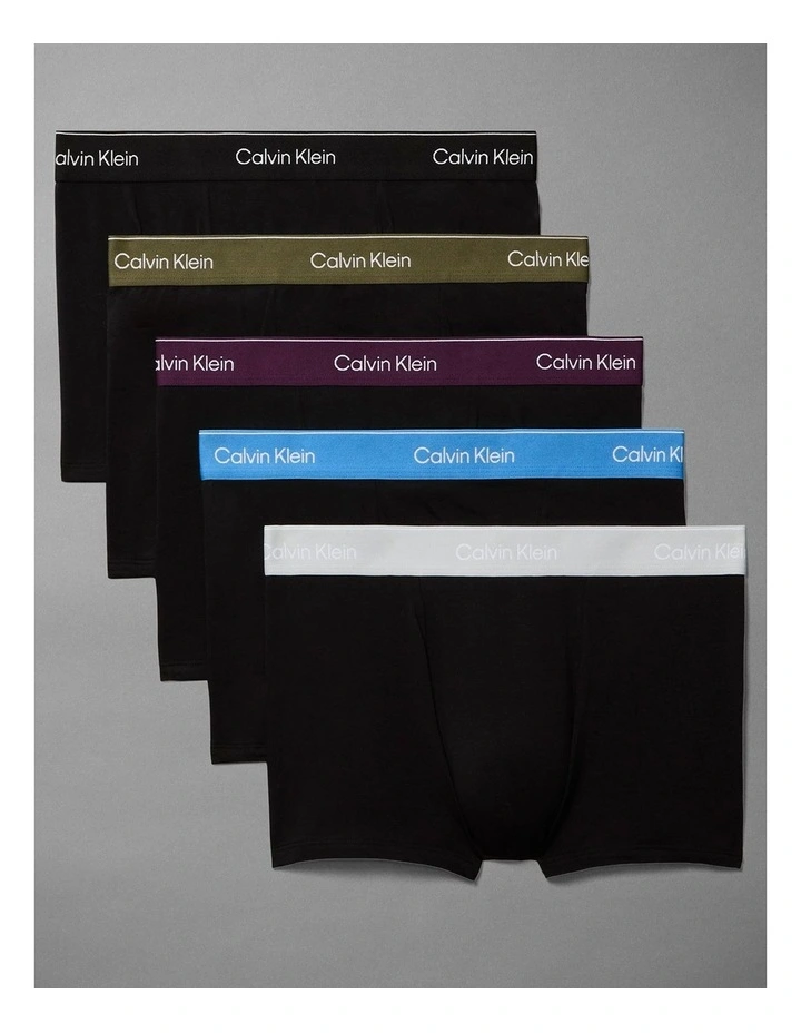 Icon Cotton Stretch Trunks 5 Pack in Multi image 1