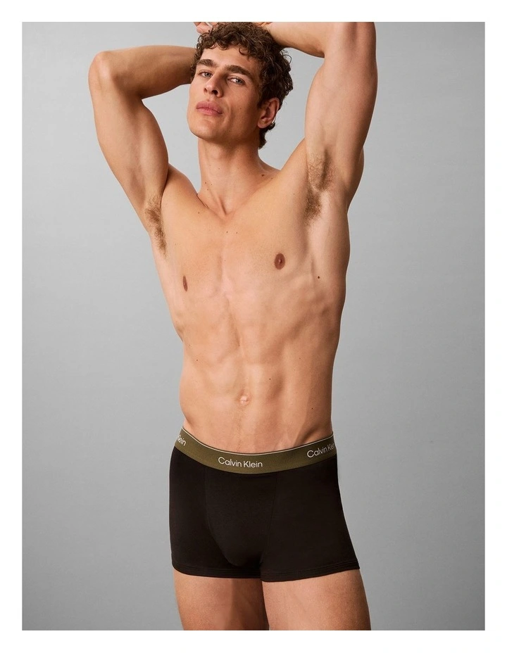 Icon Cotton Stretch Trunks 5 Pack in Multi image 2