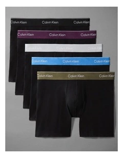 Icon Cotton Stretch Boxer Briefs 5 Pack in Multi