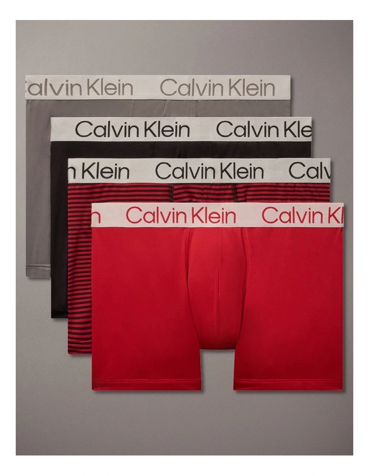 Chromatic Microfibre Trunks 4 Pack in Multi image 1