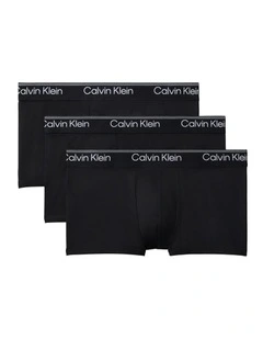 Micro Stretch Low Rise Trunks Black 3 Pack