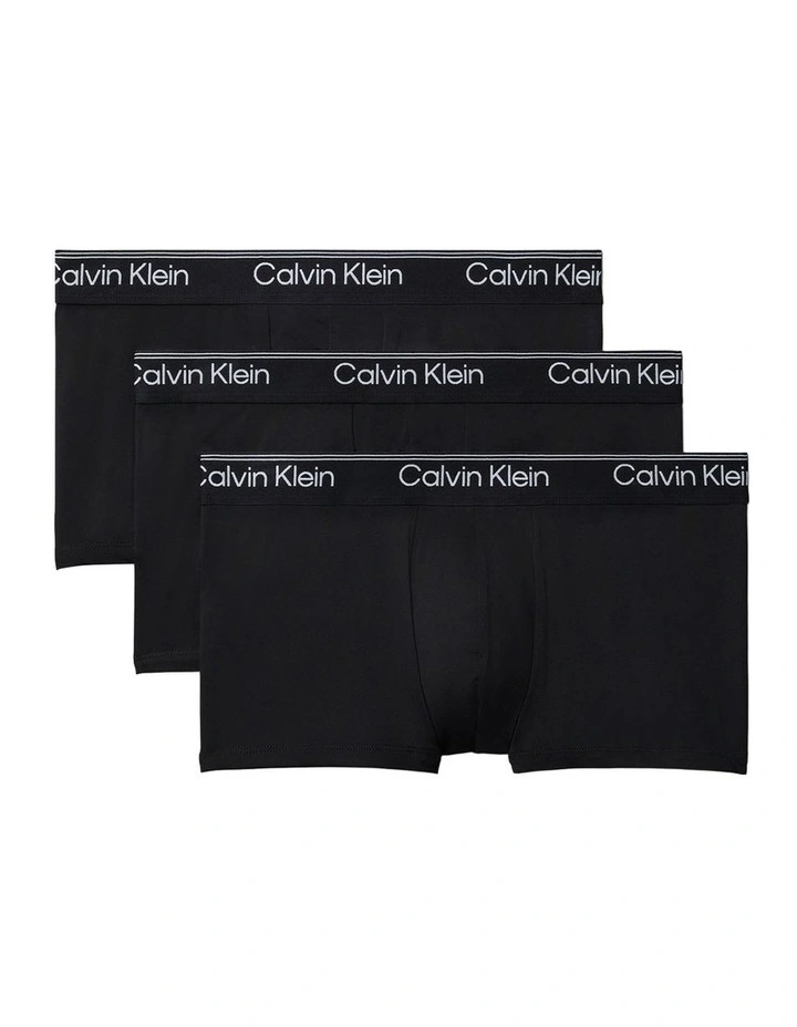 Micro Stretch Low Rise Trunks Black 3 Pack image 1