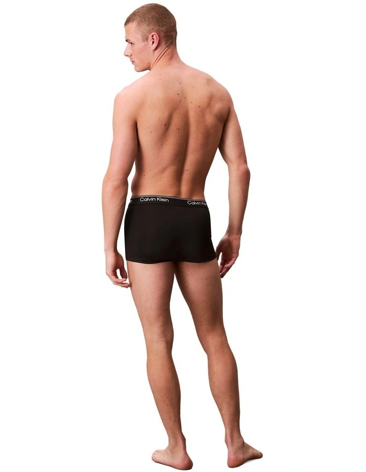 Micro Stretch Low Rise Trunks Black 3 Pack image 3