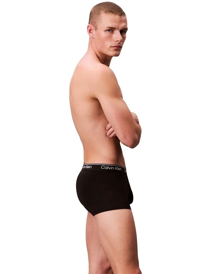 Micro Stretch Low Rise Trunks Black 3 Pack image 4