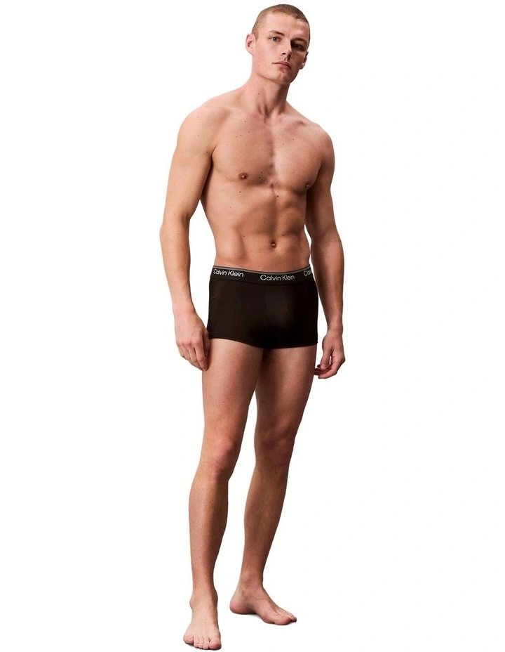Micro Stretch Low Rise Trunks Black 3 Pack image 5