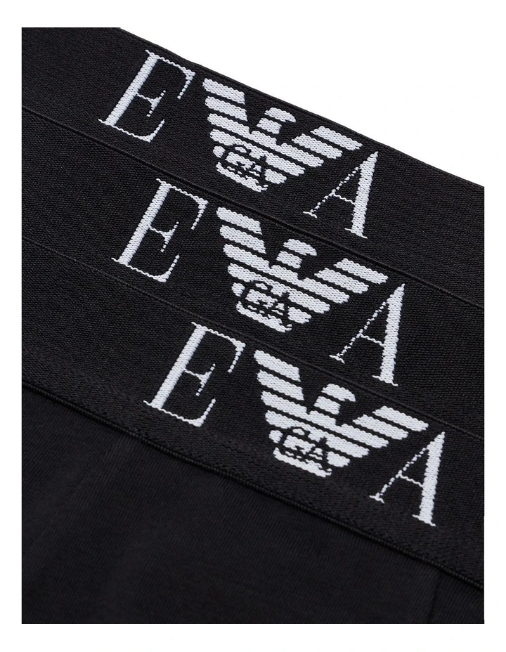 Three-Pack Of Boxer Briefs With Ea Logo Waistband in Black image 4