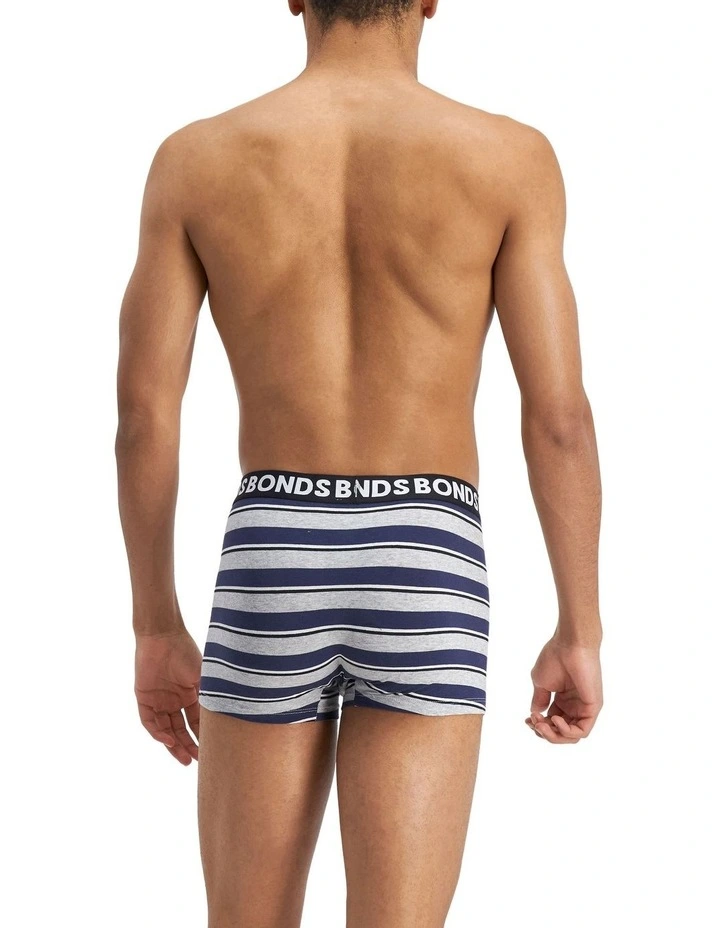 Bonds Everyday Stripe Trunks 3 Pack in Black/Black Stripe image 4
