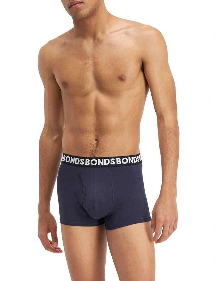 Bonds Everyday Stripe Trunks 3 Pack in Black/Black Stripe image 5