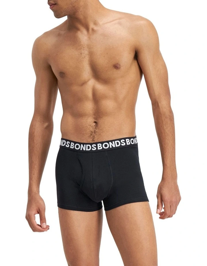 Bonds Everyday Stripe Trunks 3 Pack in Black/Black Stripe image 6