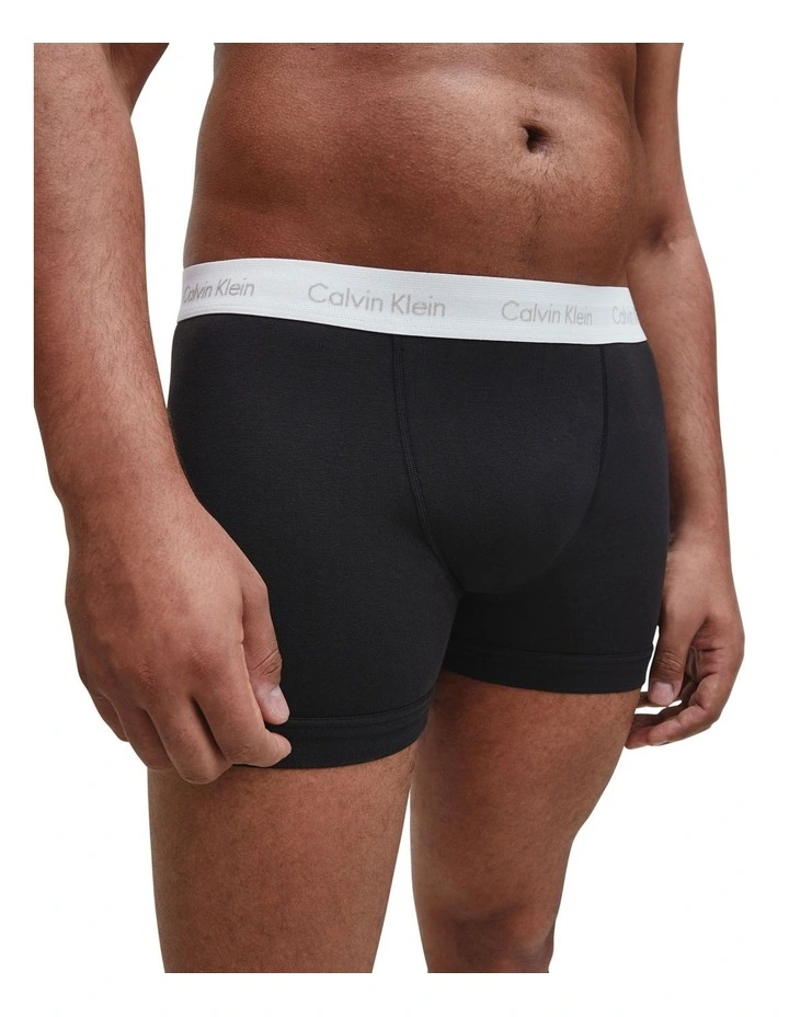 Cotton Stretch Boxer Brief 3 Pack In Black image 4