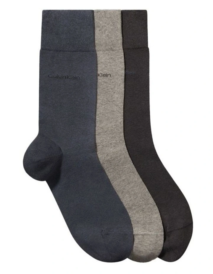 Plain Socks 3 Pack in Multi image 1
