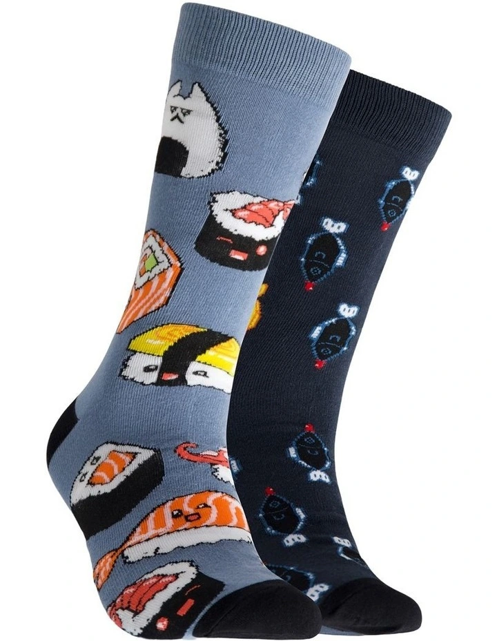 Sushi Socks 2 Pack in Multi image 1