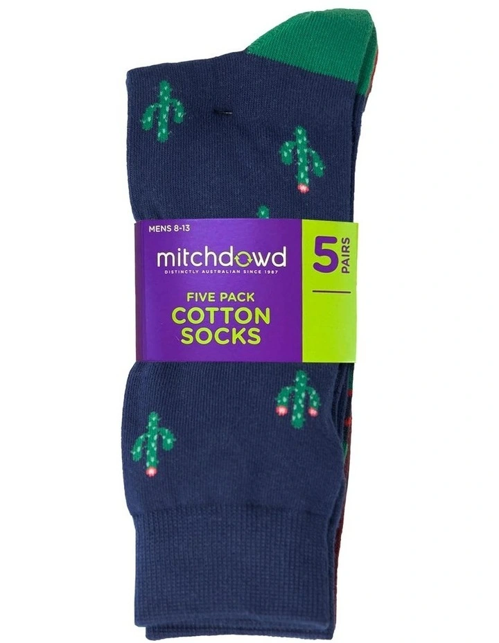 Frontier Follies Cotton Socks 5 Pack in Multi image 2