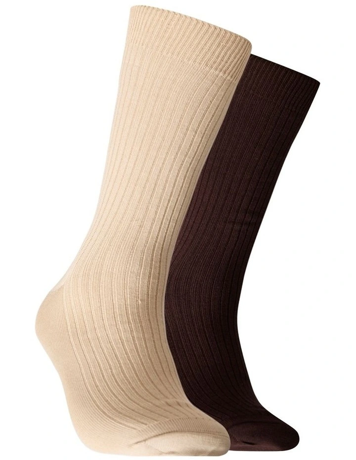 Mitchdowd 2 Pack Bamboo Rib Socks image 1