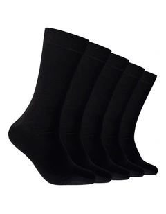 Mitchdowd Mens Basic Bamboo Crew Socks 5 Pack