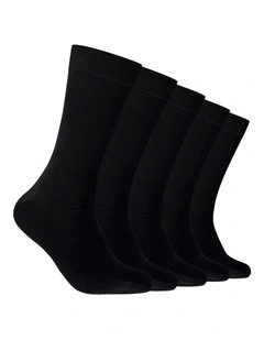 Mitchdowd Mens Basic Bamboo Crew Socks 5 Pack