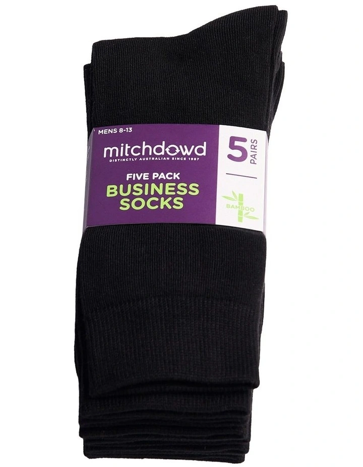 Mitchdowd Mens Basic Bamboo Crew Socks 5 Pack image 2