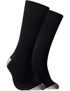 Mitchdowd Mens Fine Knit Business Socks 2 Pack - Black