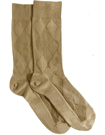 Tough Toe Cotton Socks 2 Pack in Light Brown