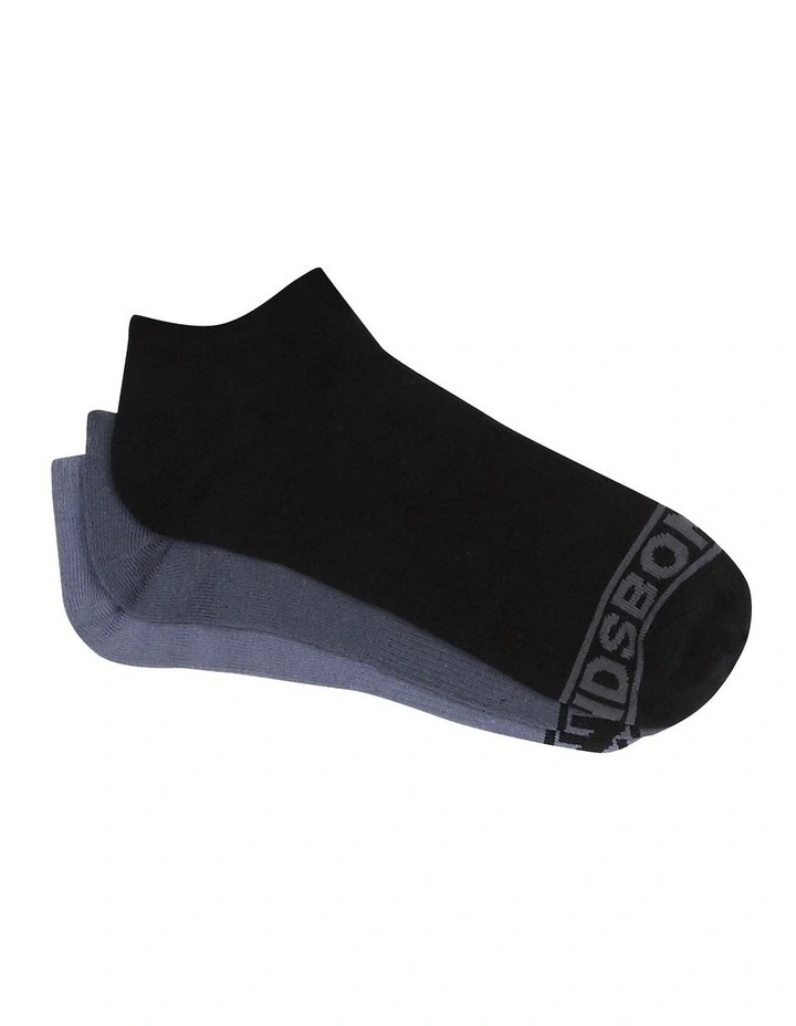 Mens 100 Trainer Socks 3 Pack in Assorted image 2