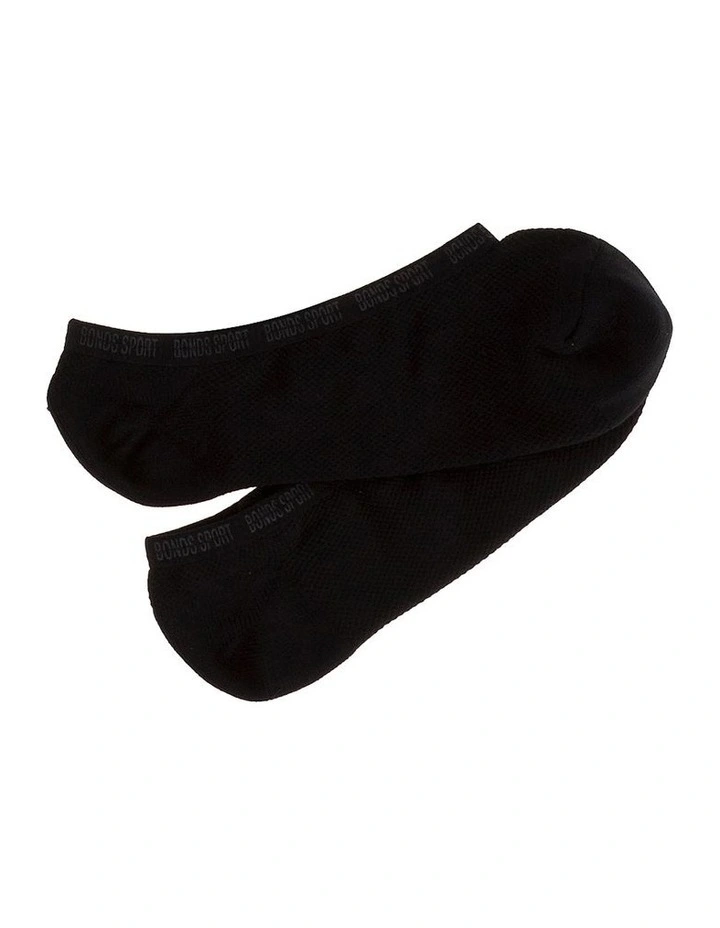 Play It Cool Mesh Footlet 2 Pack in Black image 1