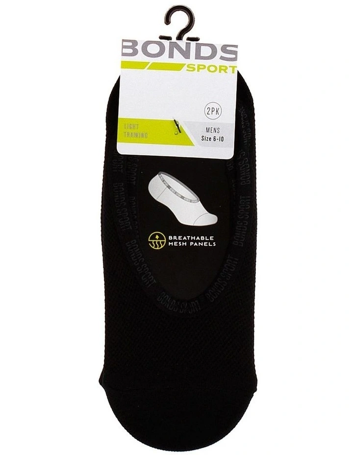 Play It Cool Mesh Footlet 2 Pack in Black image 2