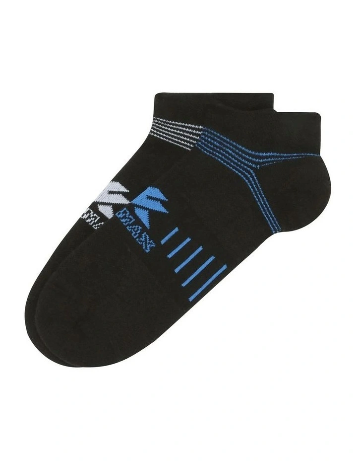 X-Temp Max Low Cut Socks 2 Pack in Black image 2