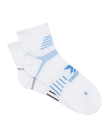 X-Temp Max 1/4 Crew Socks 2 Pack in White