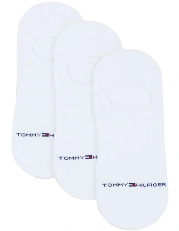 Logo Sneaker Liner Socks 3 Pack in White