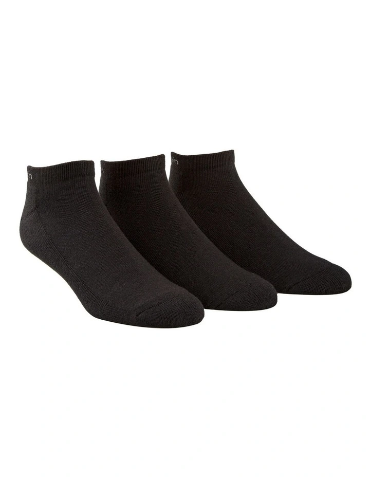 Bamboo Sports LowCut Liner Socks 3 Pack in Black image 1