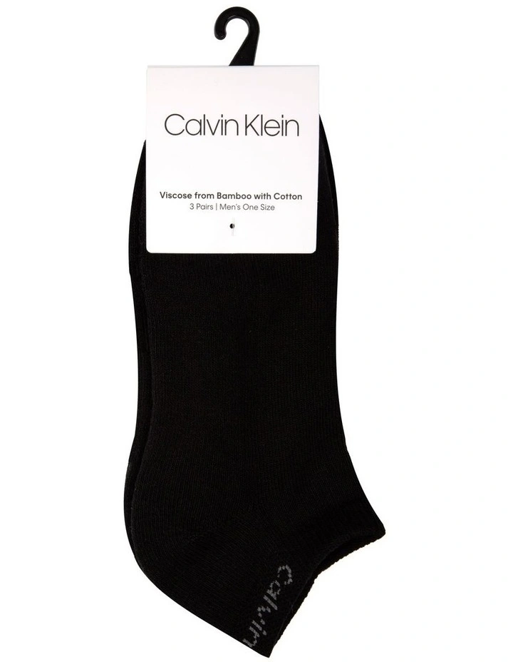 Bamboo Sports LowCut Liner Socks 3 Pack in Black image 2