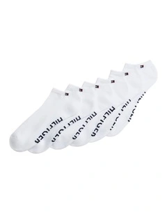 Athletic No Show Sport Socks 6-Pack in White