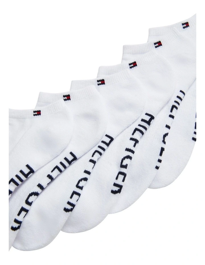 Athletic No Show Sport Socks 6-Pack in White image 2