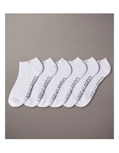 Lowcut Sport Socks 6 Pack in White