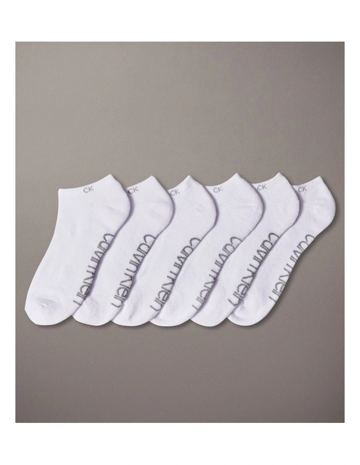 Lowcut Sport Socks 6 Pack in White image 1