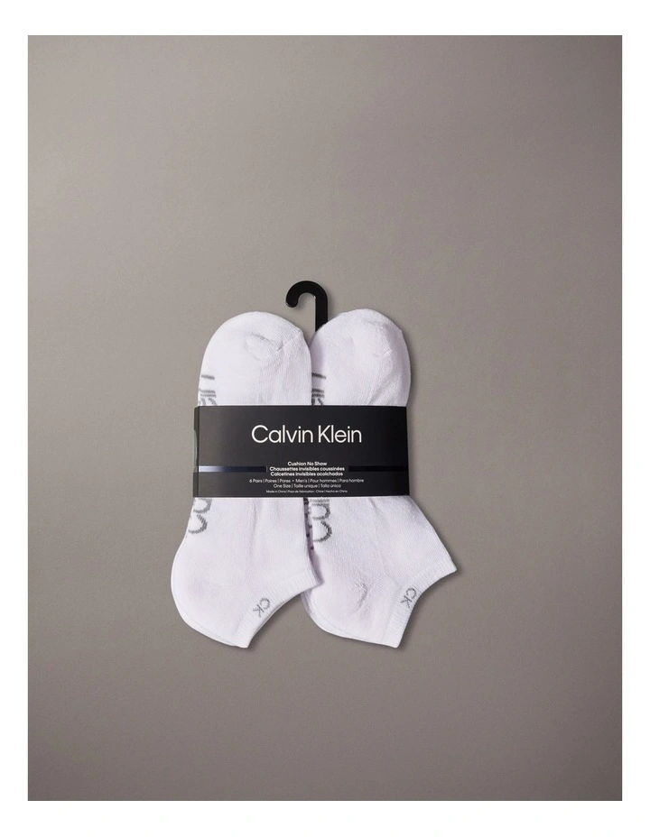 Lowcut Sport Socks 6 Pack in White image 2