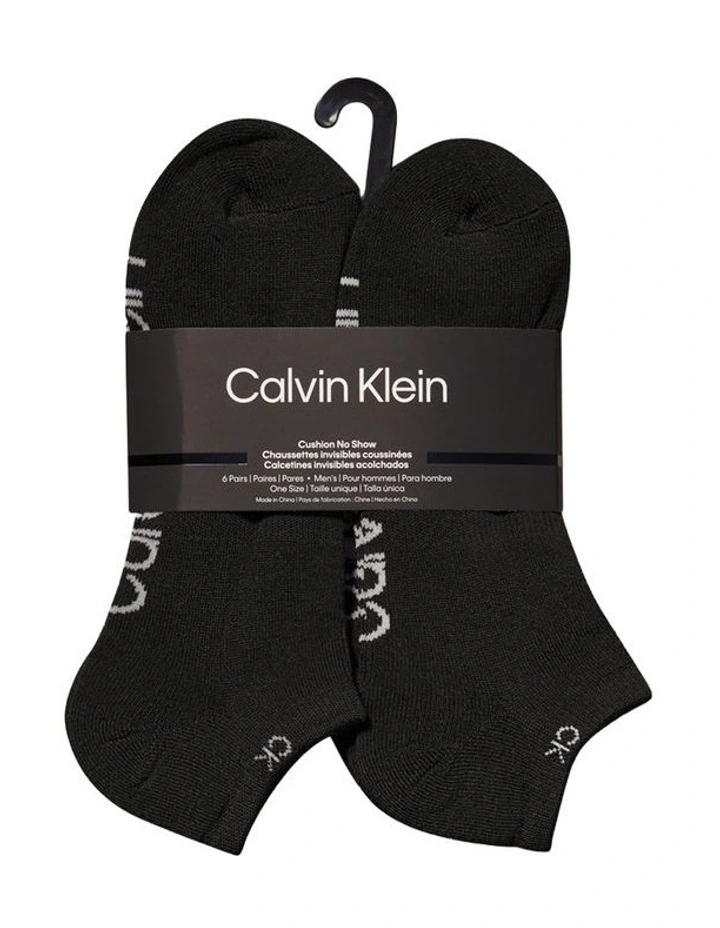 Quarter Crew Sport Socks 6 Pack in Black image 2