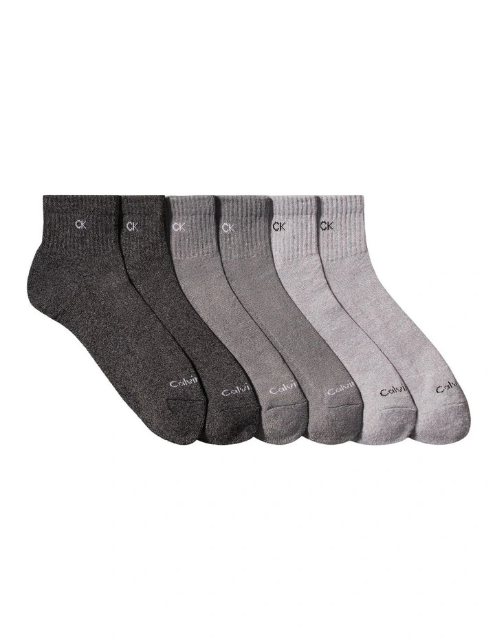 Quarter Crew Sport Socks 6 Pack in Multi image 1