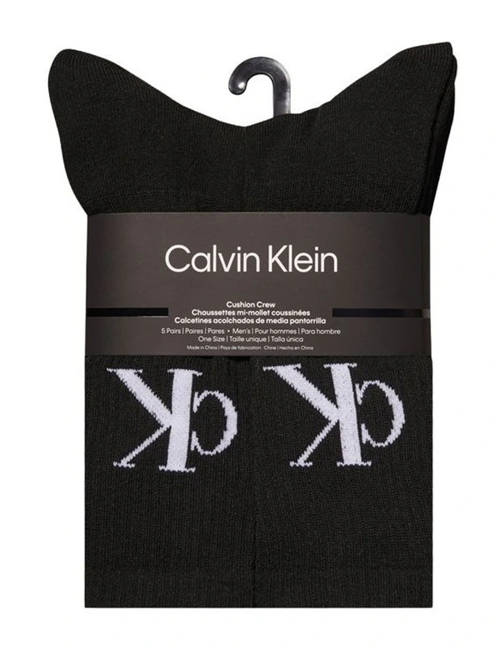 Cotton Socks 5 Pack in Black image 2