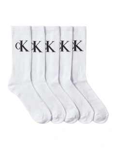 Cotton Socks 5 Pack in White