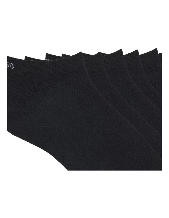 Logo Sports Low Cut Socks 6 Pack in Black image 3